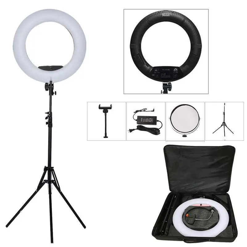 

Yidoblo FS-480II 45CM Led Ring Light Kit Selfie Makeup Lamp 18inch Photography Lighting 48W Led Video Studio Light 3200K-5500K