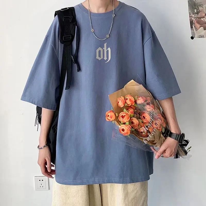 

Harajuku Art Mens T-shirt Summer Cool Unisex Hip Hop Funny English Alphabet Printed Tshirt Casual T Shirt Streetwear Tops