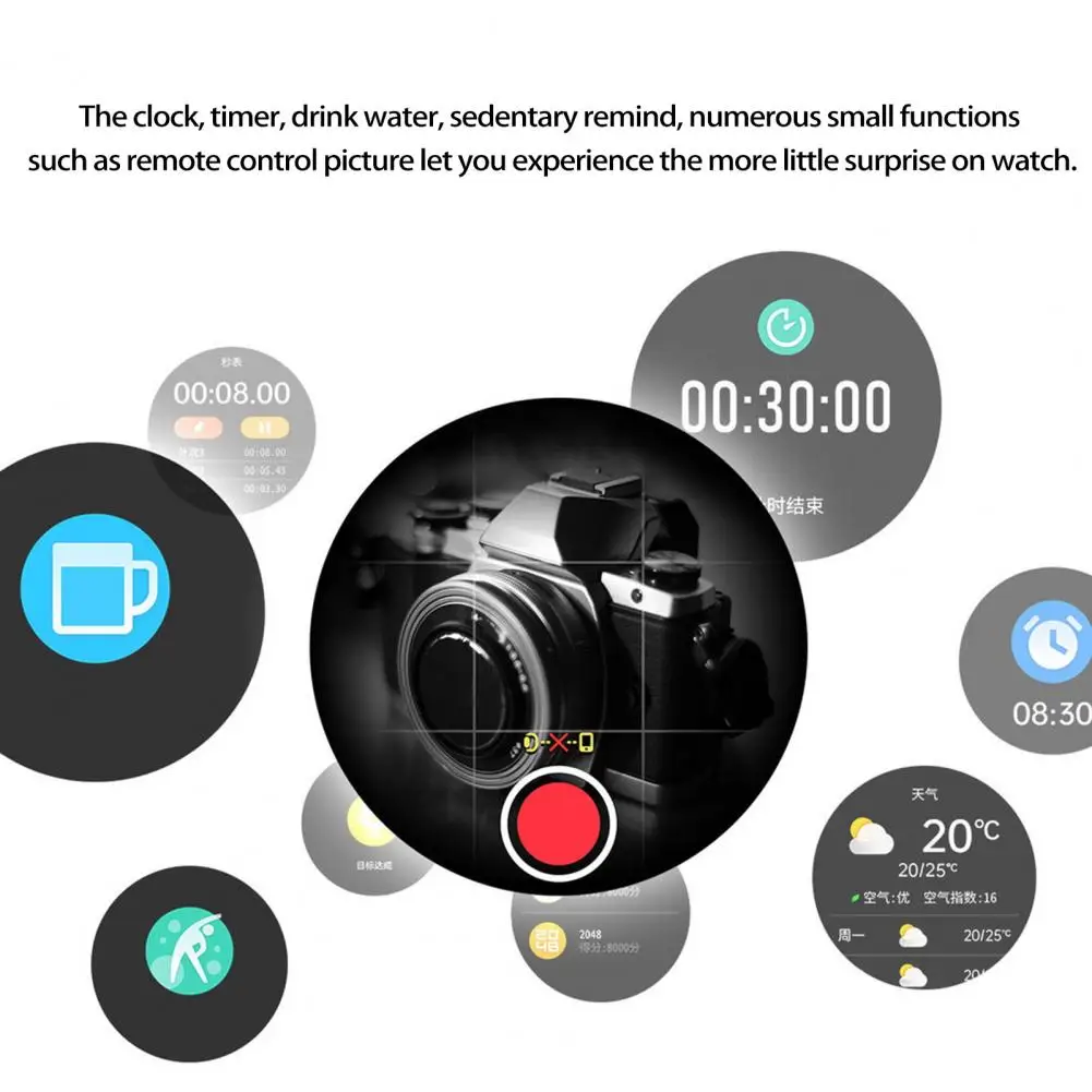 KR08 Smart Watch Men Women Bluetooth Fitness Tracker Bracelet Sport Heart Rate Blood Pressure Kids Smartwatch For IOS Android