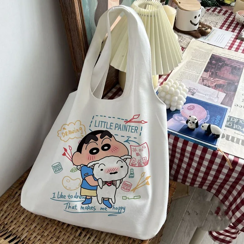 

Crayon Shin-Chan Kawaii New2023 Cute Cartoon Canvas Bag Women's Bag Single Shoulder Bag Canvas Bag Book Loaded Student Classroom