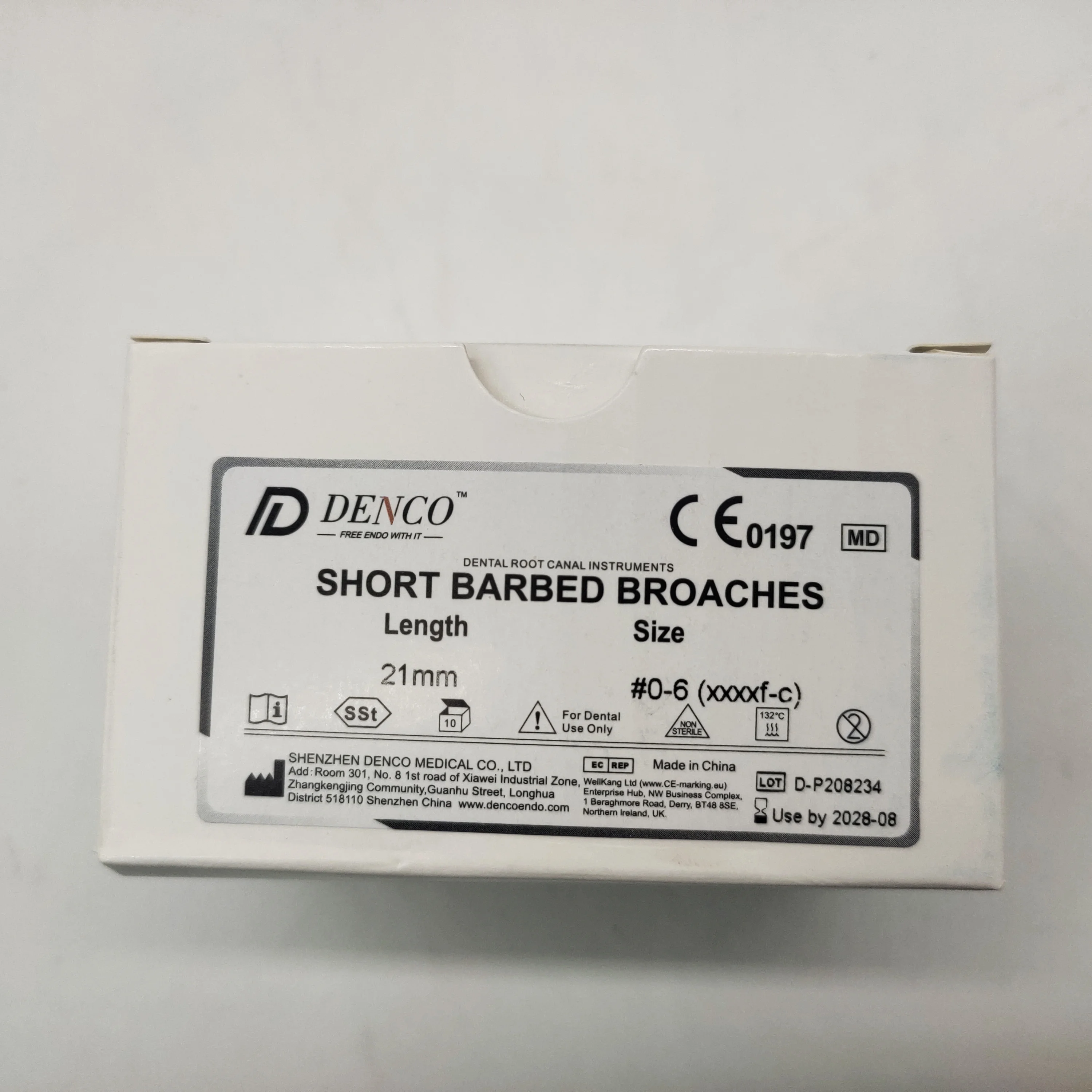 Короткие зубчатые бусины Denco 21 мм ассорти № 0-6 стоматологические инструменты для