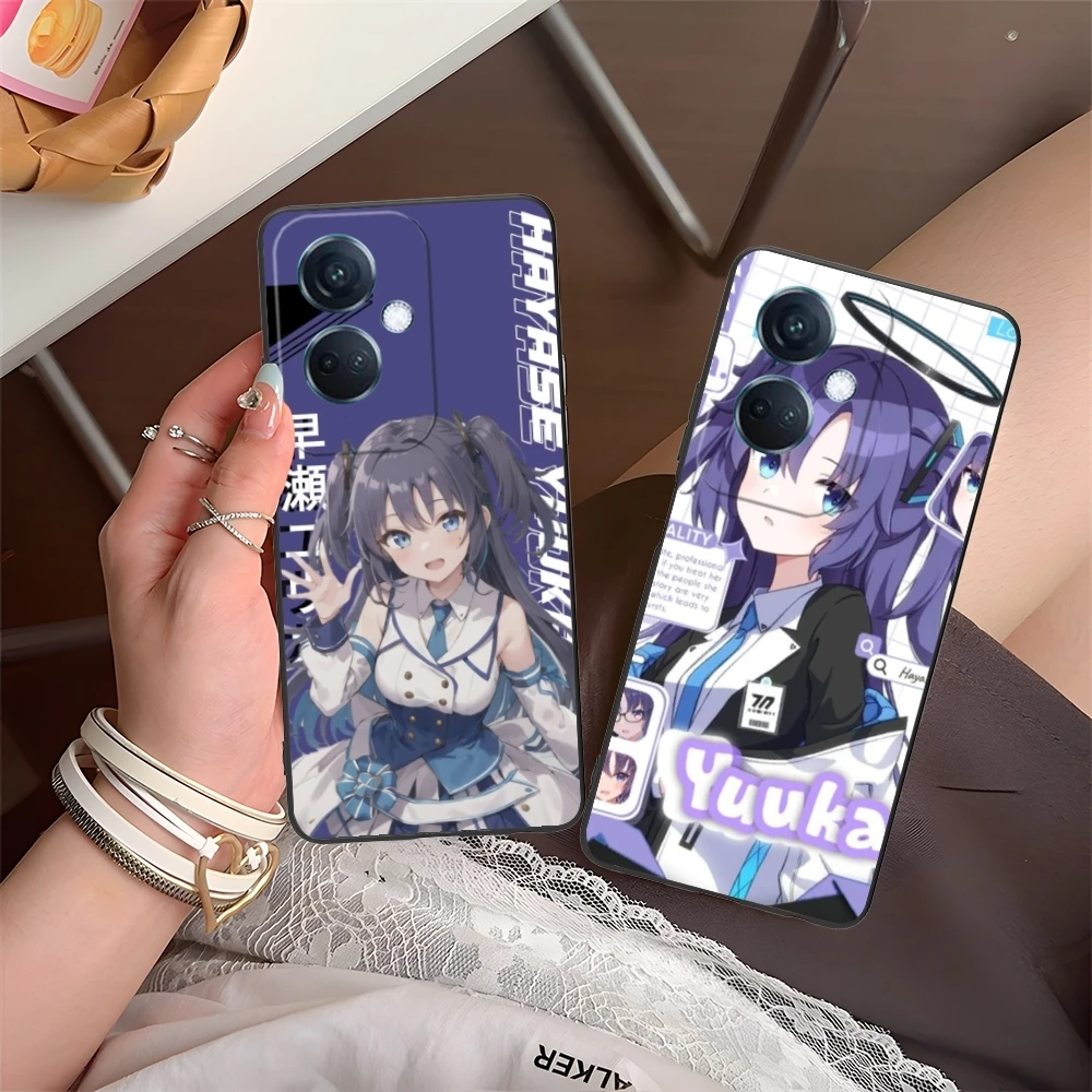 Синий архив Yuuka мобильный сотовый телефон модель OPPO Find X5 X3 X2 A93 Reno 8 7 Pro A74 A72 A53