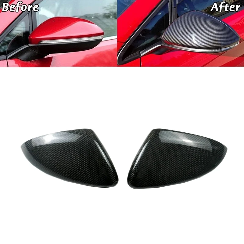 

1 Pair Rearview Mirror Cover Carbon Fiber Side Rear View Mirror Cover Caps For -Golf MK7 MK7.5 Golf 7 R 2013-2020