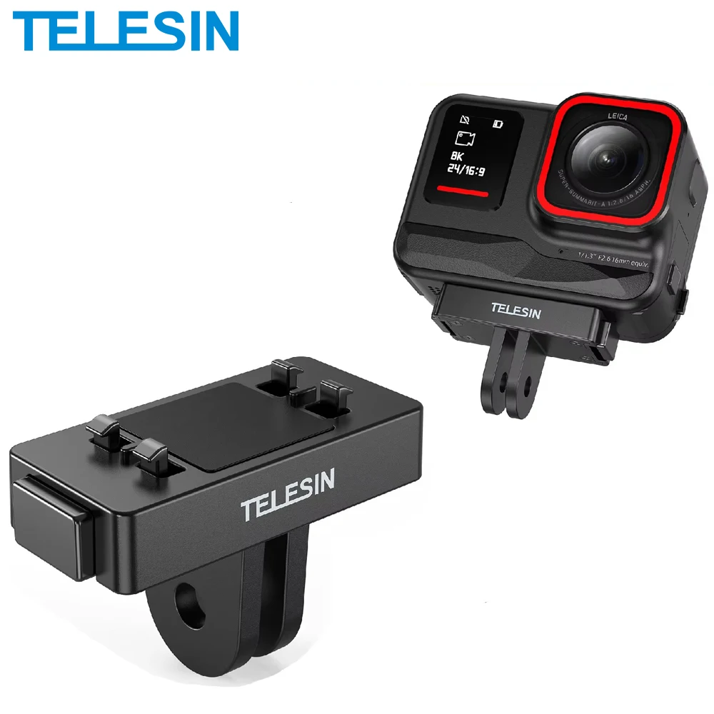 Магнитный адаптер TELESIN с двумя когтями для экшн-камеры Insta 360 Ace Pro AcePro