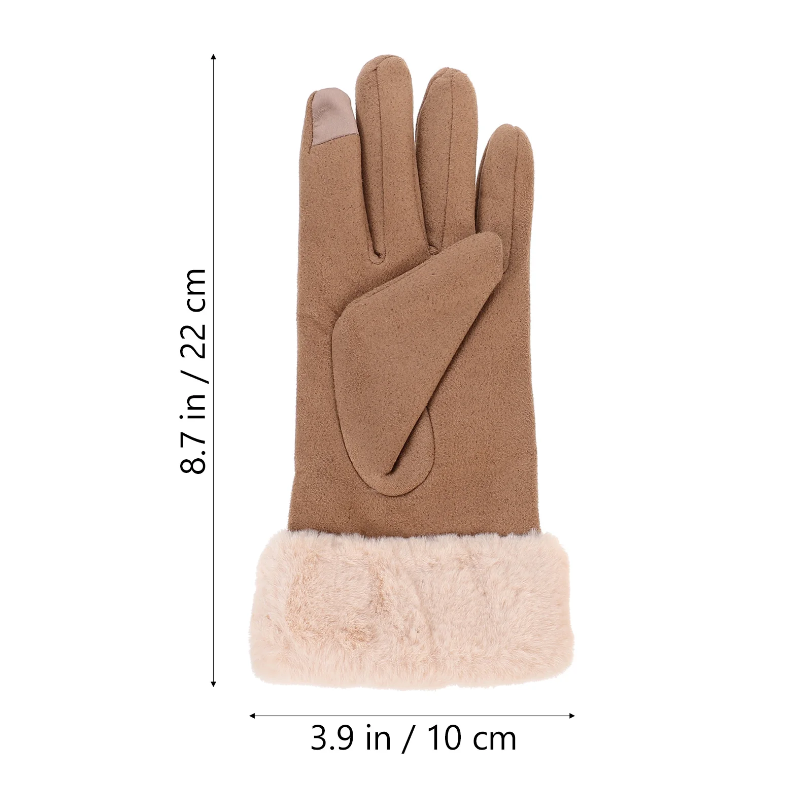 

1 Pair Deerskin Velour Touch Screen Winter Thickened Riding