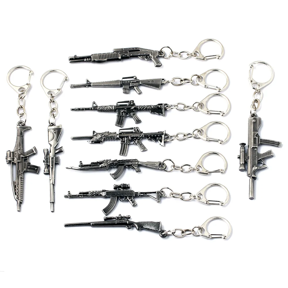 

Game Keyring CS GO CSGO Keychain AK 47 Rifle Gun Military Weapon Counter Strike AK47 AK-47 Key Chain Ring PUBG Jewelry