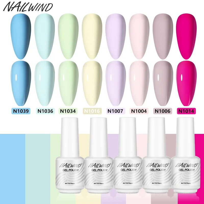 

NAILWIND Nail Polish Gel UV LED Esmaltes Semi-permanent Varnish Hybrid Manicure Base Top Coat Nail Art Polish Gel Varnishes