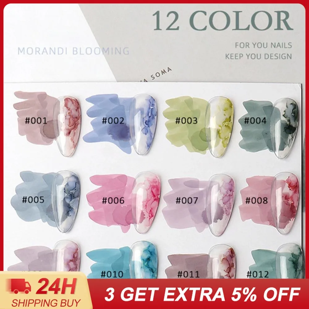 

15 Ml Watercolor Ink Gel Nail Polish Gradient Blooming Smook Marble Water Dyeing Coloring Manicure Design Nail Art Varnishes