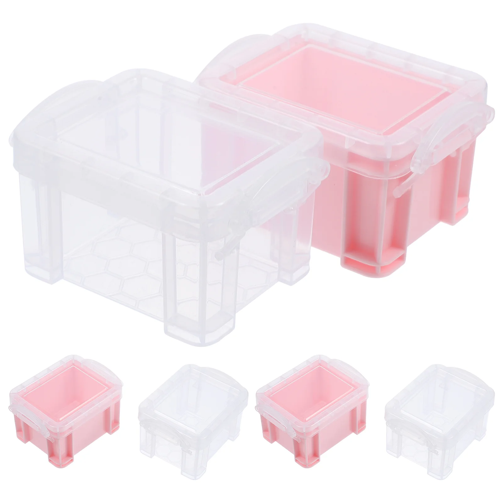 

6 Pcs Small Storage Bins Beads Containers Lids Jars Pp Holder Girl Mini Plastic