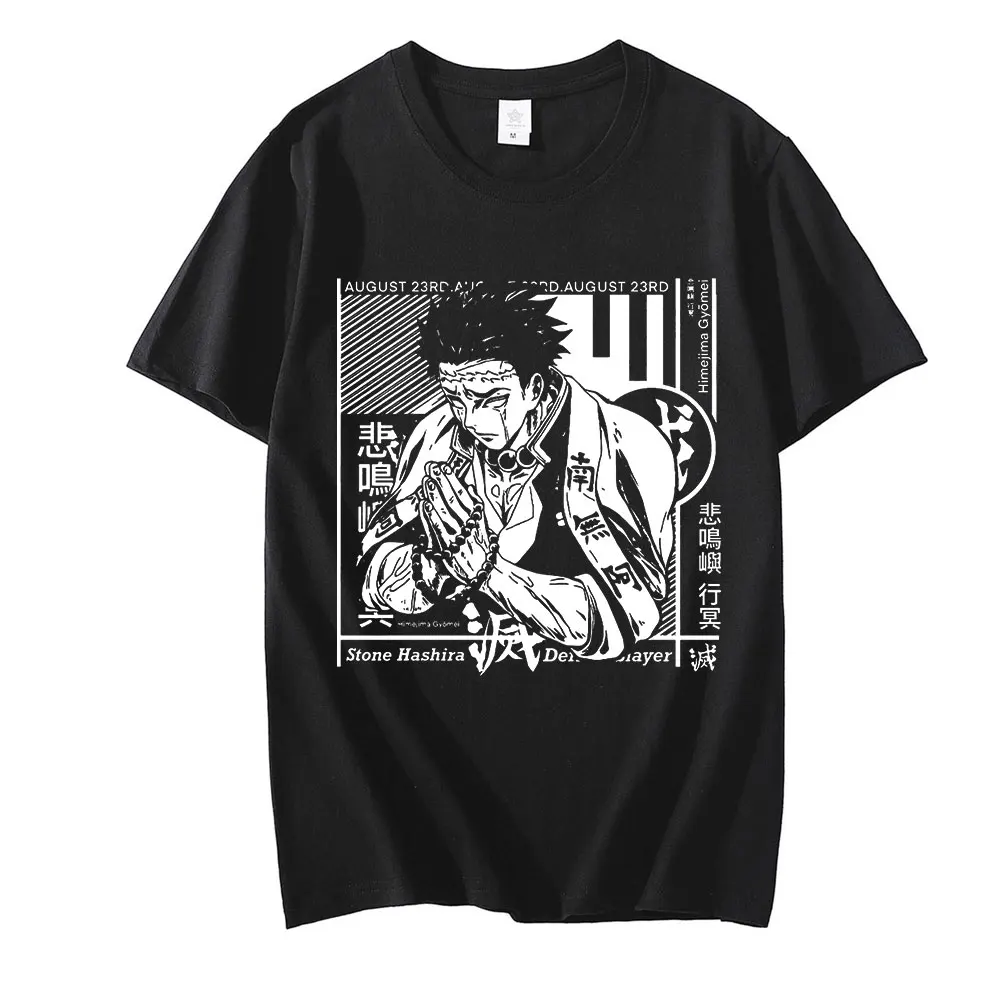 

Anime Demon Slayer T-shirts Men Short Sleeve Kimetsu No Yaiba Nezuko T-shirt Tanjiro Kamado Casual Manga Gyomei Himejima Tees