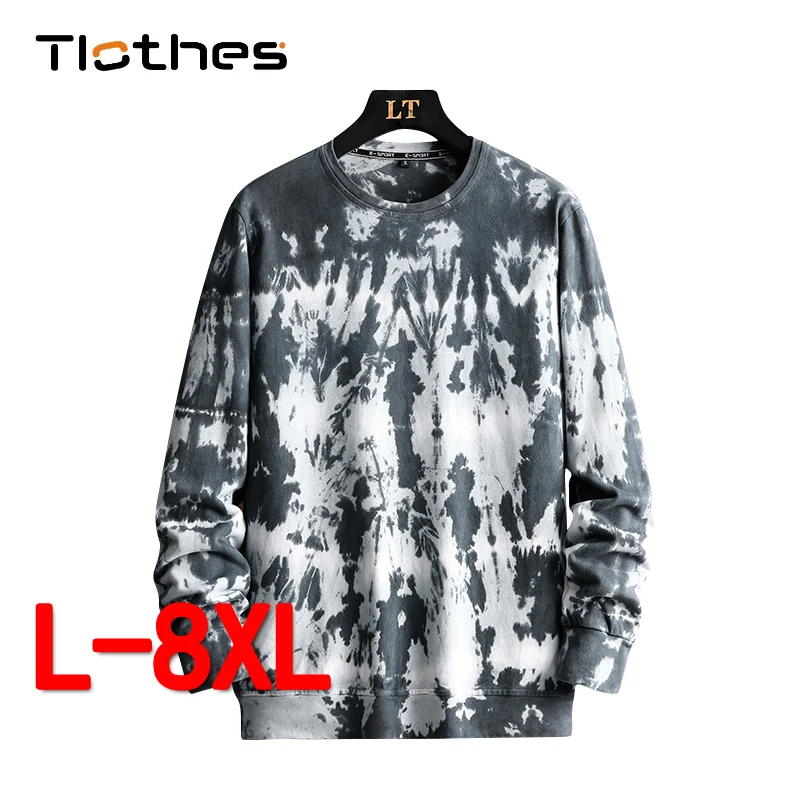

Tie Dye Hoodie Men Clothes Spring Autumn Street Wear Sweatshirts Skateboard Pullover Male Plus Size 5XL 6XL 7XL 8xl Mens Hoodies