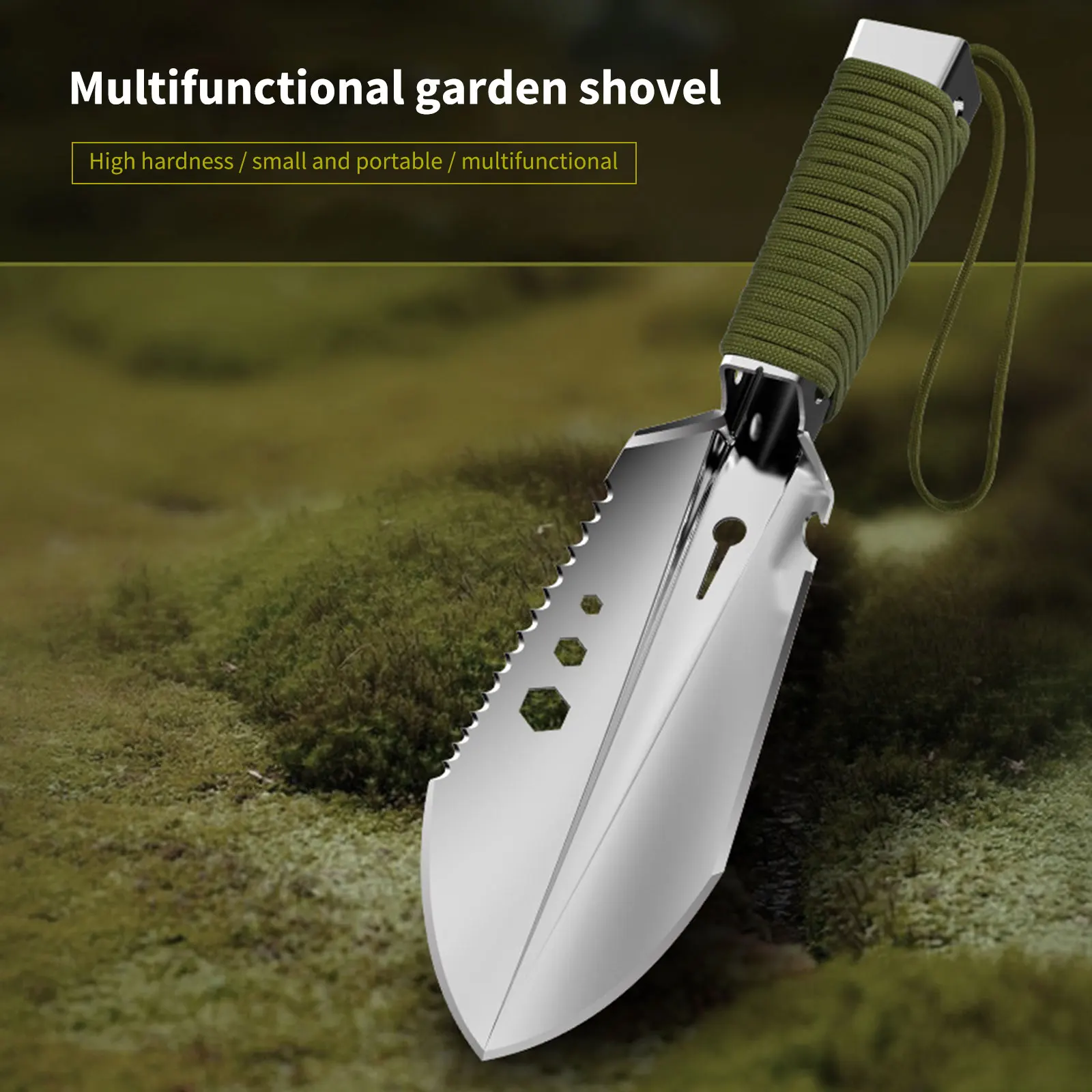 

Foldable Gardening Shovel - Mini Multifunctional Camping Survival Equipment, Saw & Nail Removal Tool, Shovel Metal Entrenching