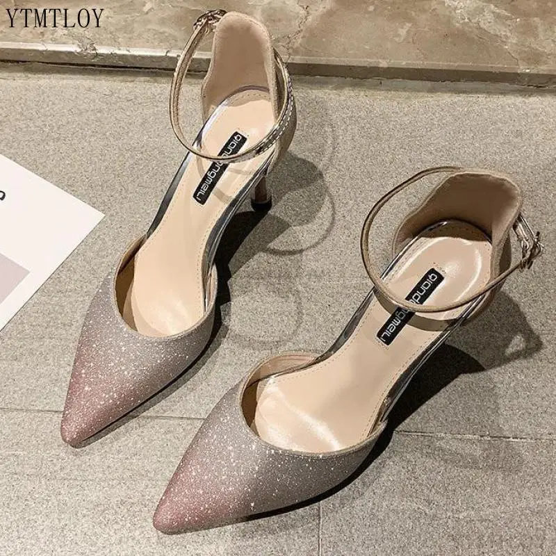 

Shoes Women Pumps Fashion High Heels Black Pink Wedding Ladies Stiletto Buckle Strap Ytmtloy Sadalias Femininas Zapatilla Mujer