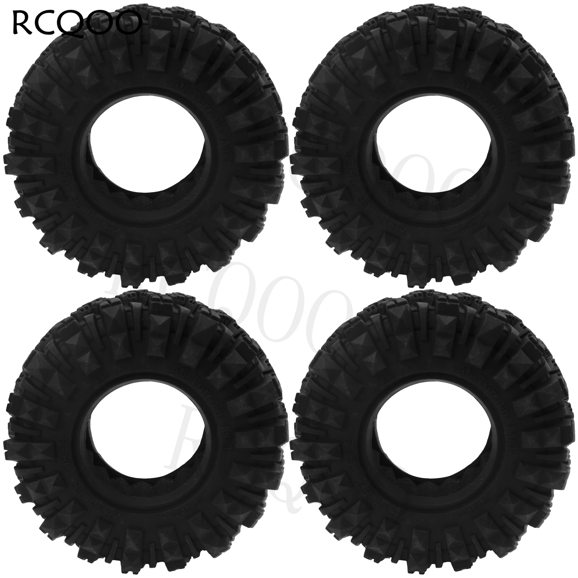

1.9 inch RC 1.9 Crawler Tires Rubber Mud Tires OD 110mm Tyre for Axial 1/10 RC Crawler Fit 1.9 Beadlock Wheel Rims