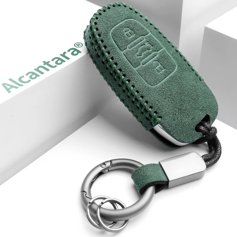 

Luxury Alcantara Key Case For Audi A8L/A6L/A7/Q5/A4L/A5 2013-2018 Key Bags Cover Car Accessories