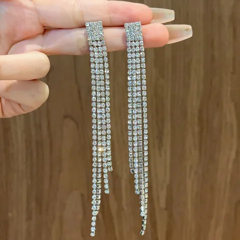 Висячие серьги YIERMEI хрустальные