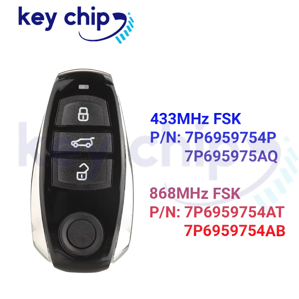 Фото KEYCHIP Для VW Touareg 2011-2018 315/433/868 МГц FSK IYZVWTOUA 7P6959754P/AQ 7P6959754AT Бесключевой смарт-ключ с чипом 46 №3