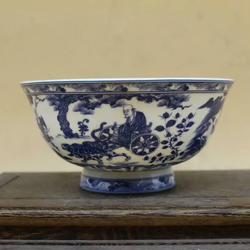 

Chinese Jingdezhen Porcelain Blue and White Personage Bowl