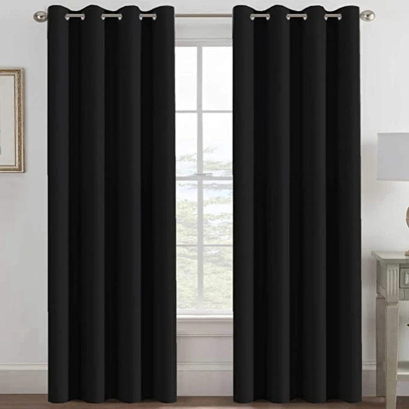 

2 Pcs Blackout Curtains For Patio Sliding Door, Thermal Insulated Blackout Curtains For Bedroom Living Room Curtains