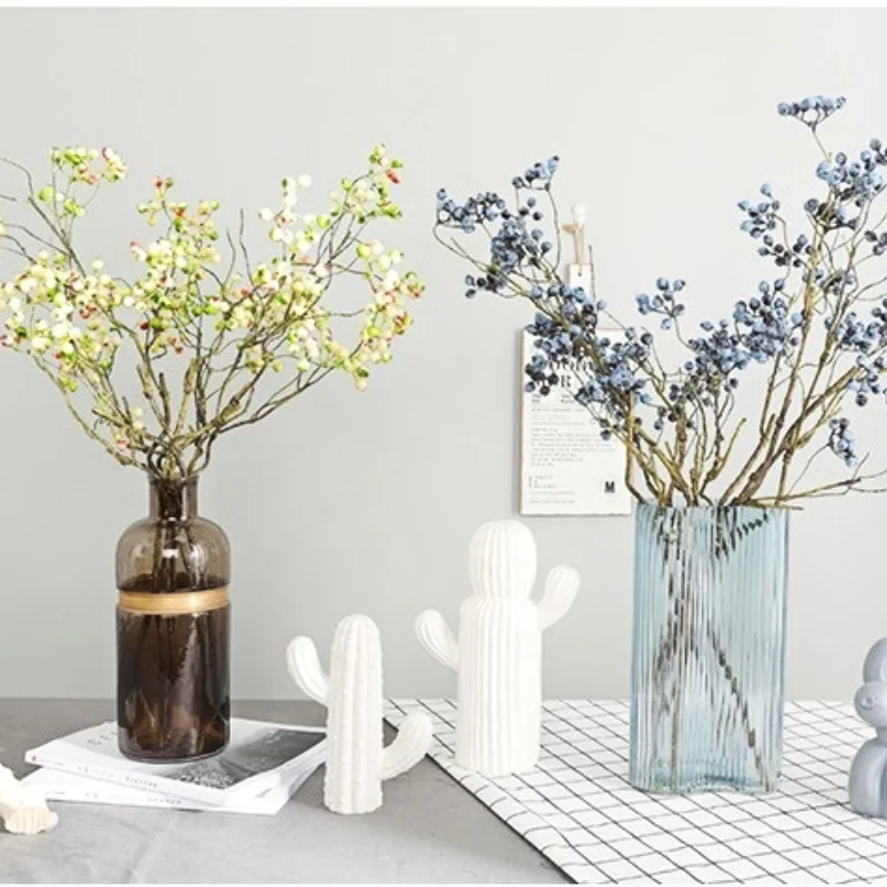 

Artificial Plant Single Branch 72cm Dead Branch Wild Berry Cranberry Fruit Tree Party Living Room Bonsai ornaments Home decorate