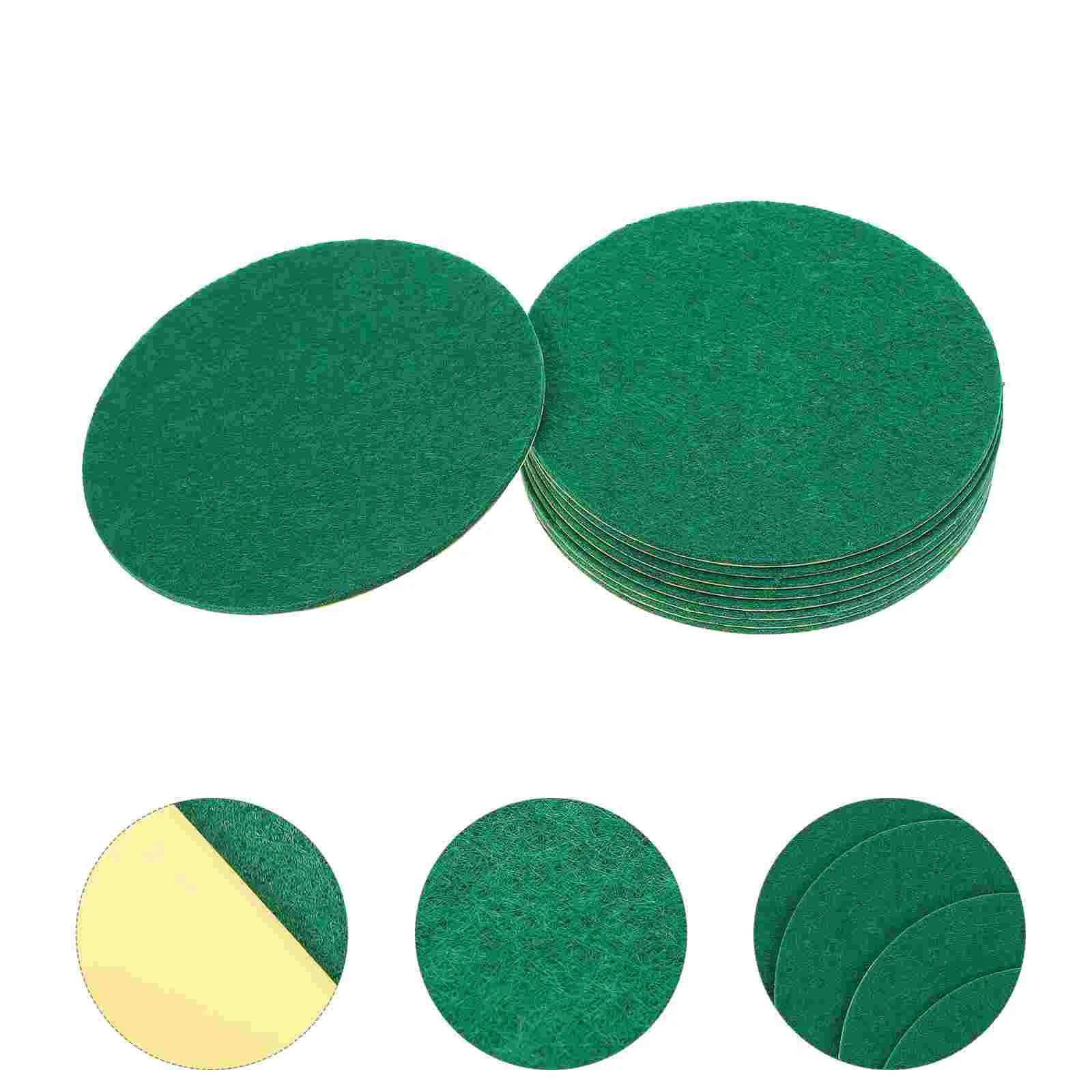 

10 Pcs Hockey Flannel Polyester Fiber Air Bat Pad Part Circle Stickers Patch Pads Durable Accessories Chemical Pusher