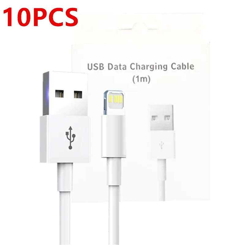 10 шт., USB-кабель для зарядки и синхронизации данных, длина 1 м, 2 м