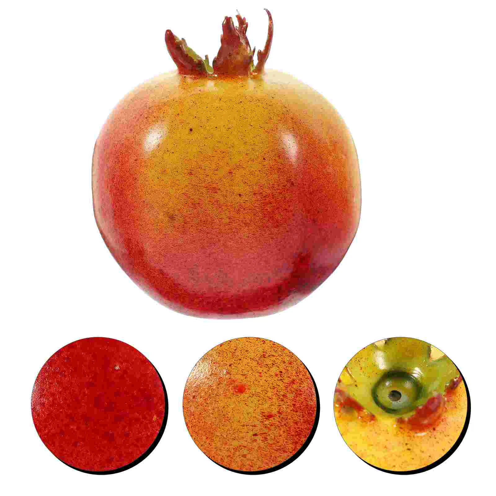 

6Pcs False Pomegranate Fruit Shop Simulation Ornament Imitation Fruit Adornment Photo Prop for Fruit
