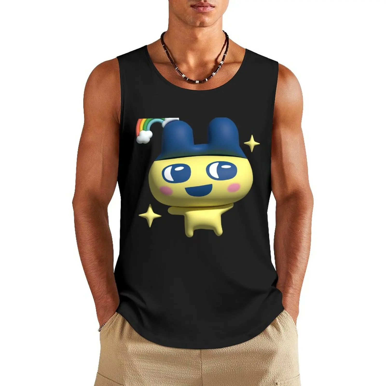 Фото Mametchi 3D Puffy Look Майка простая футболка без рукавов куртки Жилет мужская одежда №1