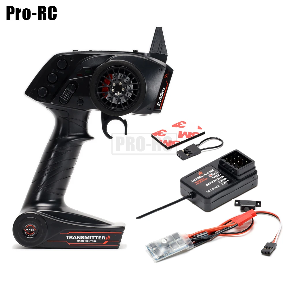3CH 2.4GHz Controller Digital Radio Remote Control Transmitter with Receiver for RC Car Axial SCX10 II AXI03007 Traxxas TRX4