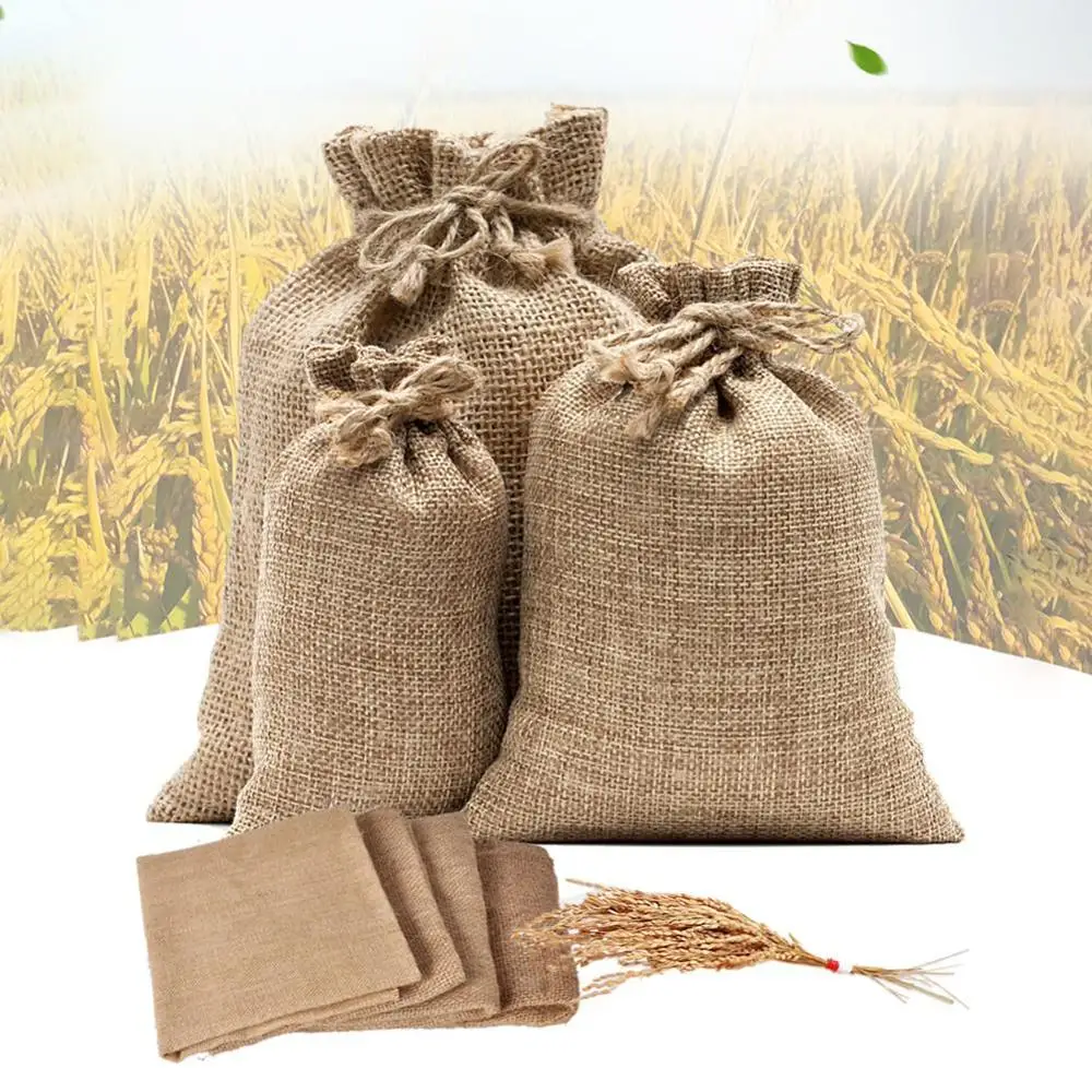 

Potato Sack Burlap Bag Thick Woven Food Packaging Bag Large Jute Storage Bag Household Storage Products Bean Bag Organizer Bag