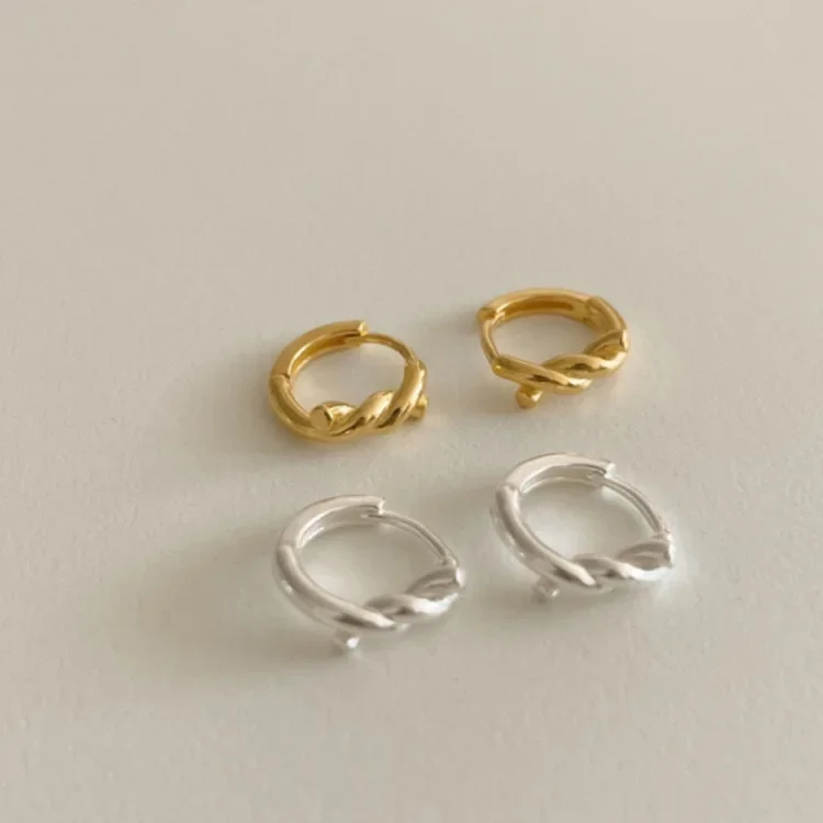 Нишевый дизайн чувственные элегантные модные металлические серьги-кольца для