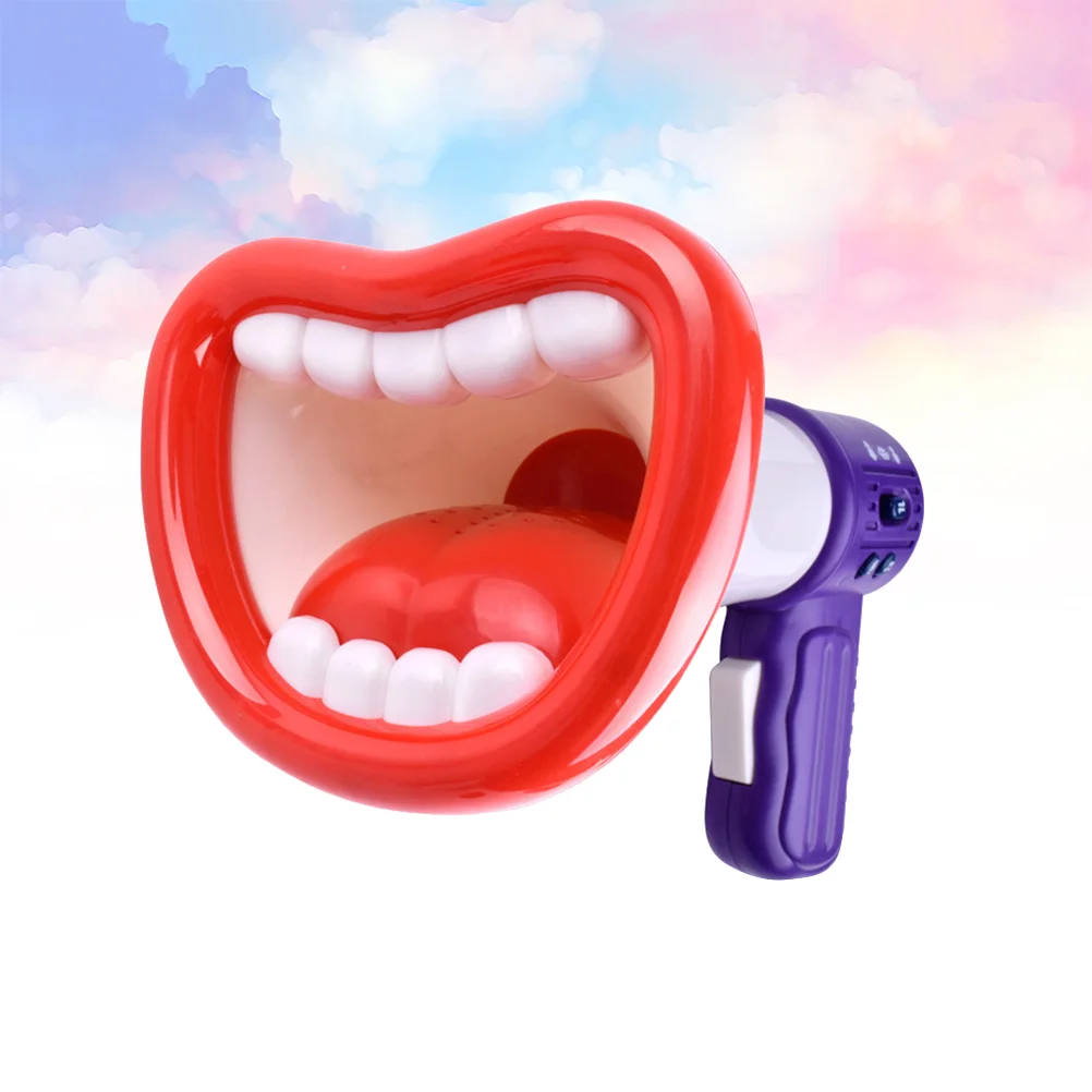 

Multi Voice Changer Large Mouth Voice Changing Amplifier Handheld Loudspeaker Megaphone Trick Joke for Children Kids White