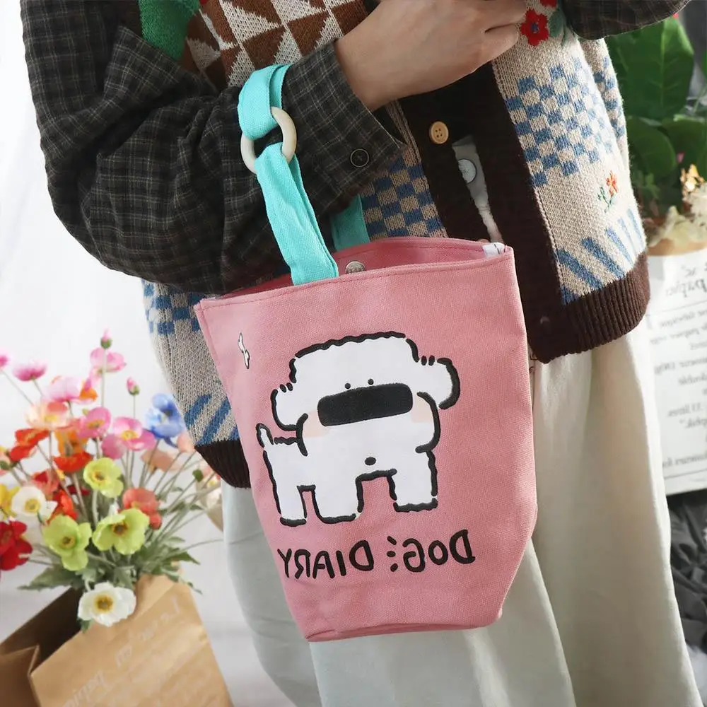 Холщовая Складная Сумка-ведро в виде мультяшных животных