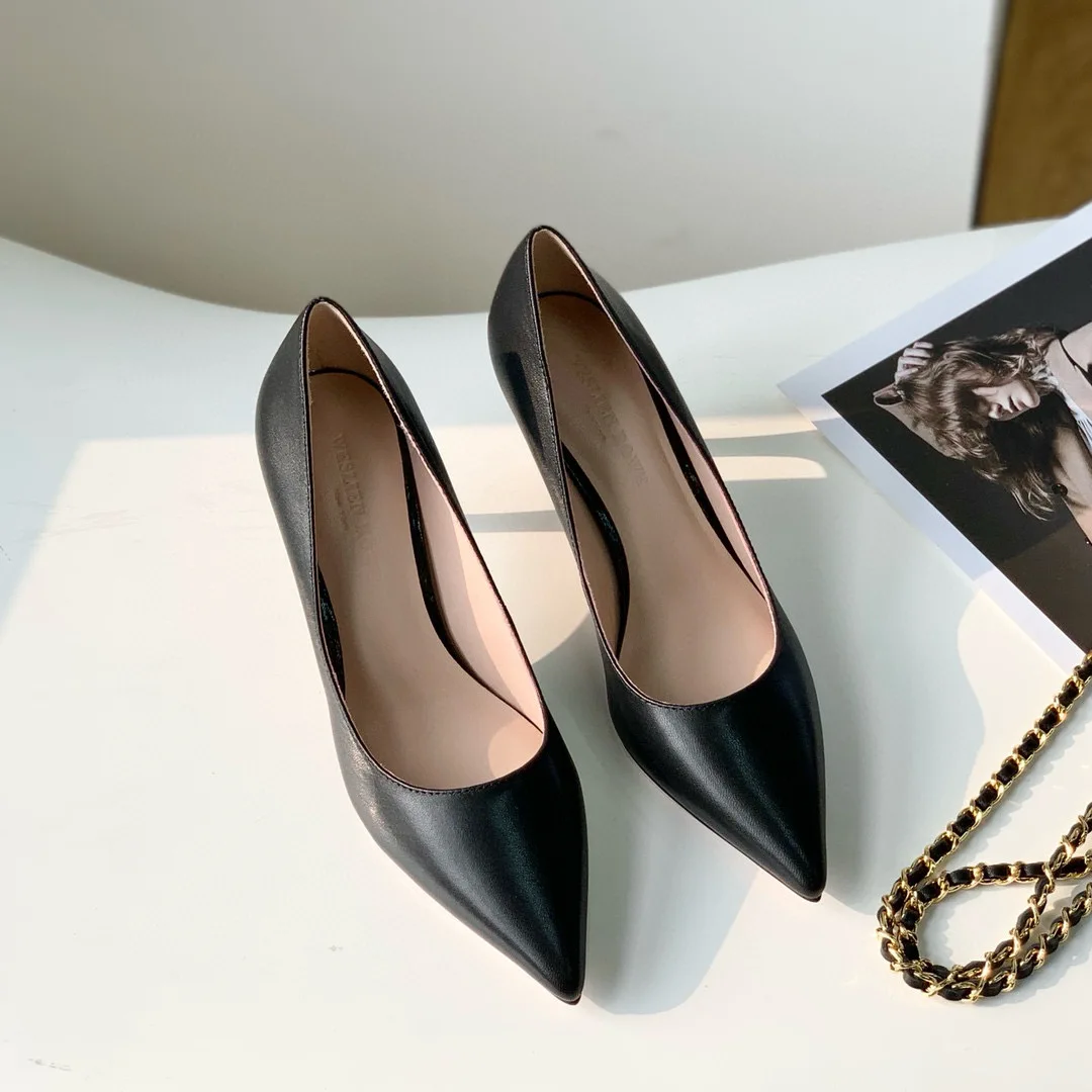 Jojolee 2024 женские туфли на шпильке 6 см из натуральной кожи повседневные низком