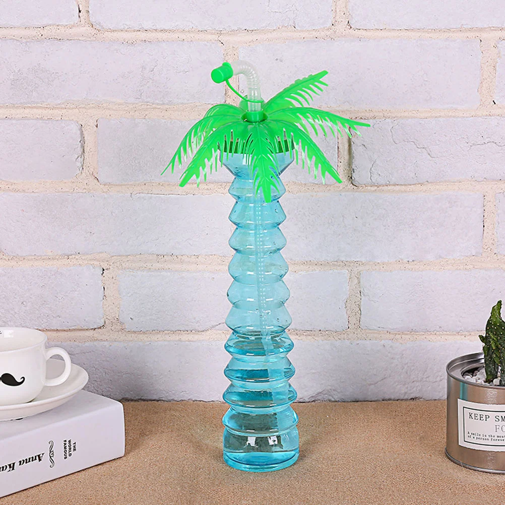 

Cups Cup Tree Party Palm Yard Hawaiian Bottle Water Tumbler Lidsand Straws Luau Shape Drinkingsippy Straw Tiki Glasses Supplies