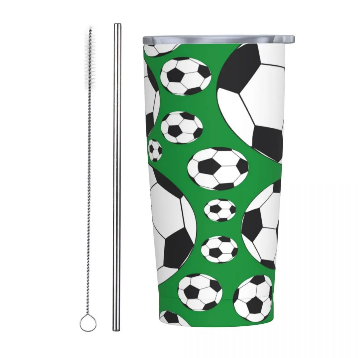 

600 мл кофейный термос из нержавеющей стали 304, кружка, футбольные мячи, спортивный футбольный узор, герметичный автомобильный вакуумный терм...