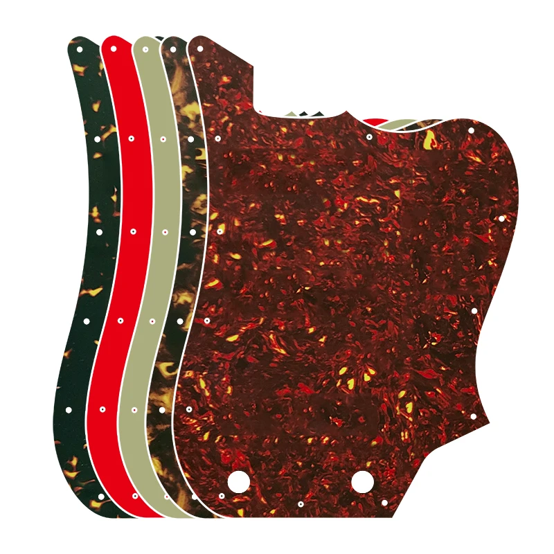 

Pleroo Custom parts - For US FD Bass VI Guitar Pickguard Scratch Plate Blank with Guitar bridge,Multi Color Choice Flame Pattern