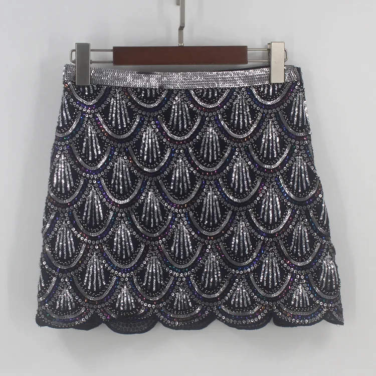 Новая женская модная элегантная волнистая юбка выше колена летняя 2023 простая