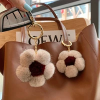 key chain premium plush lanyard for keys flower rope for mobile phone accessories upgrade keycord womens exquisite bag pendant