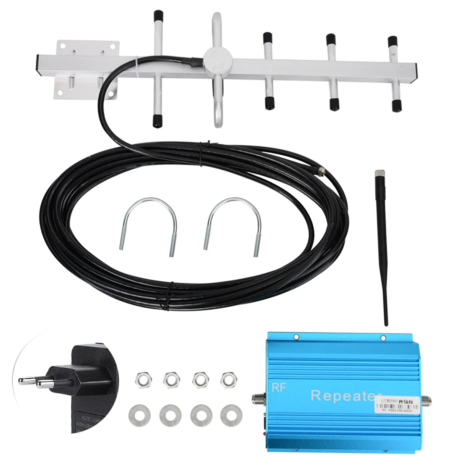 

Blue Upgraded GSM900 Mobile Phone Signal Amplifier F Head 100‑240V EU