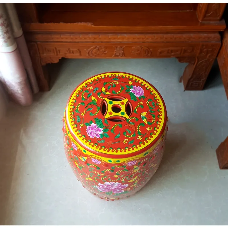 Green Jingdezhen porcelain Garden stool ceramic for dressing table drum chinese stools | Мебель