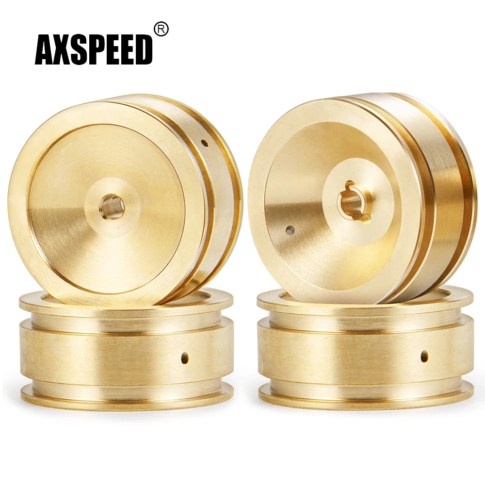 

AXSPEED 2/4Pcs 26.5*12.5mm Brass Wheel Hub Rims Counterweight for Axial SCX24 90081 1/24 RC Crawler Car Model Parts Accessories