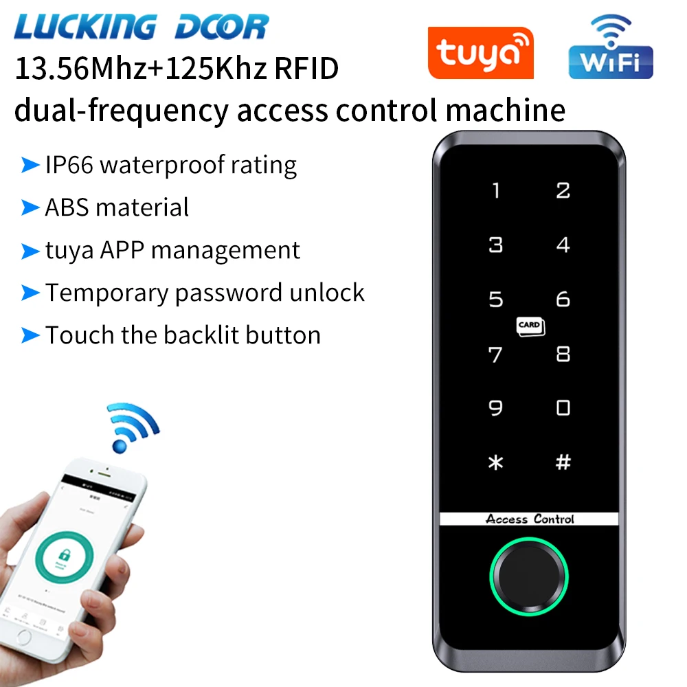 

LUCKING DOOR TF108EM/MF-W-WIFI контроллер доступа по отпечаткам пальцев