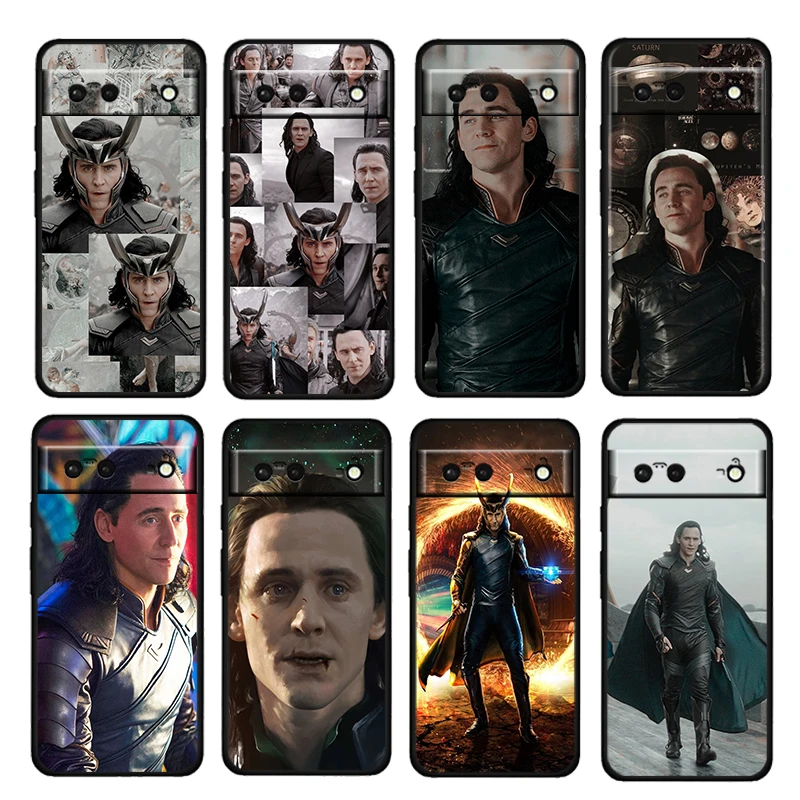 

Avengers Marvel Hero Loki Shockproof Cover For Google Pixel 7 6 6A 5 4 5A 4A XL Pro 5G 4G TPU Soft Silicone Black Phone Case