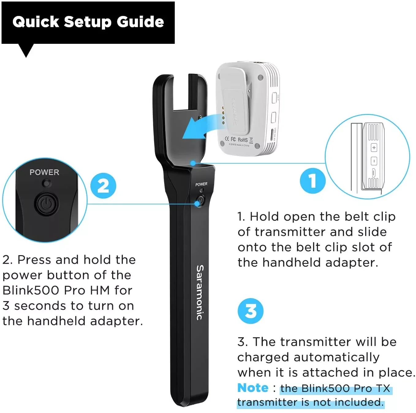 Держатель микрофона Saramonic Blink500 Pro HM для передатчика TX ENG/EFP |