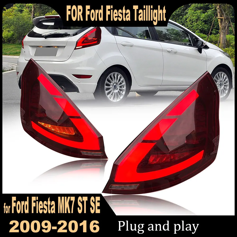 Фото 2 шт. задних фонарей для Ford Fiesta MK7 ST SE 2009-2015, модифицированные светодиодные задние фонари в сборе №1