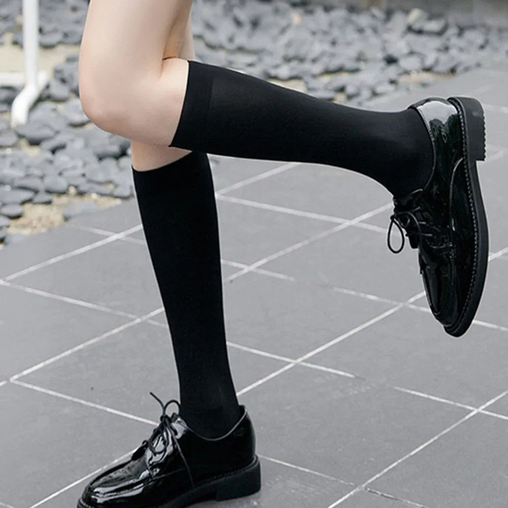 women socks Calf socks korean style japanese style Velvet black white Comfortable sweet girl happy funny socks