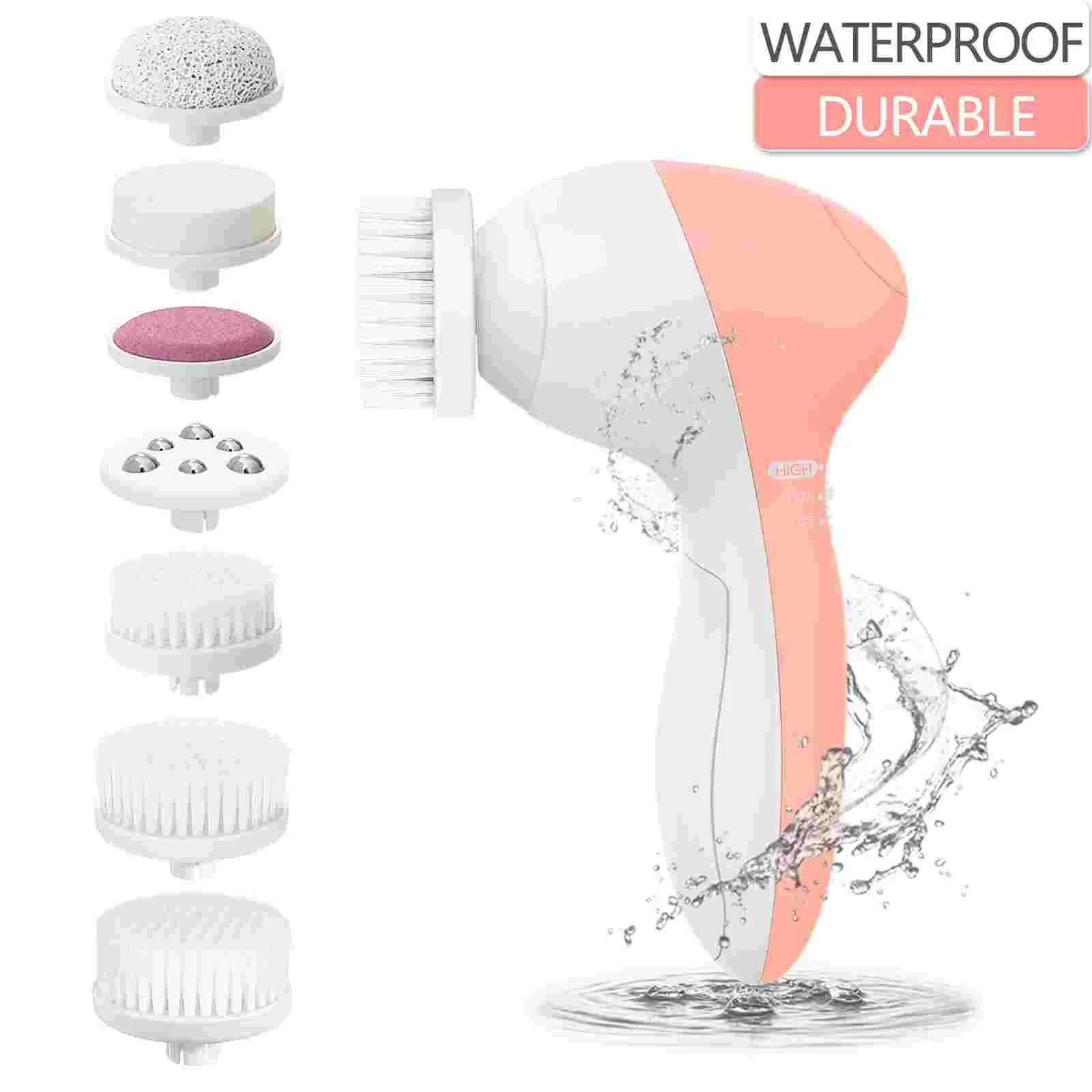 

PIXNOR P2017 7 в 1 электрическая щетка для чистки лица, уход за кожей, электрическое косметическое устройство, спа-щетка для ухода за кожей (краснов...