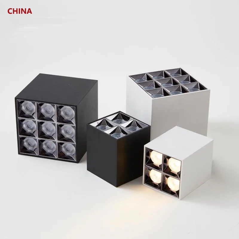 

Surface Mounted Led Spotlight 8W 16W 18W 36W Anti-glare Square Downlight Lighting Living Room Ceiling Type Bold Lamp Grille Lamp