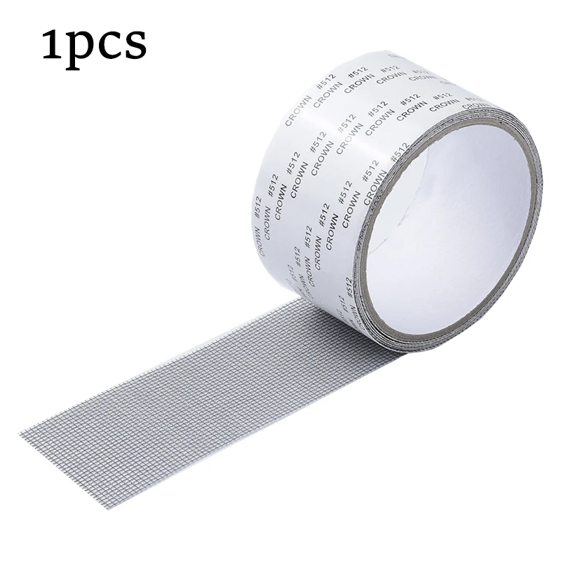 Самоклеящаяся лента для ремонта оконных экранов, стекловолокно, 5x200 см